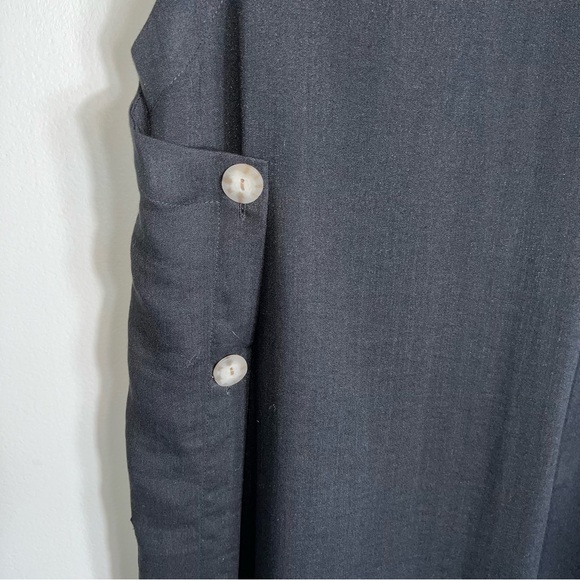 Fridaze Linen Redefined Open Front Sleeveless Linen Top-Long-Black-Lagenlook-M - Picture 9 of 9